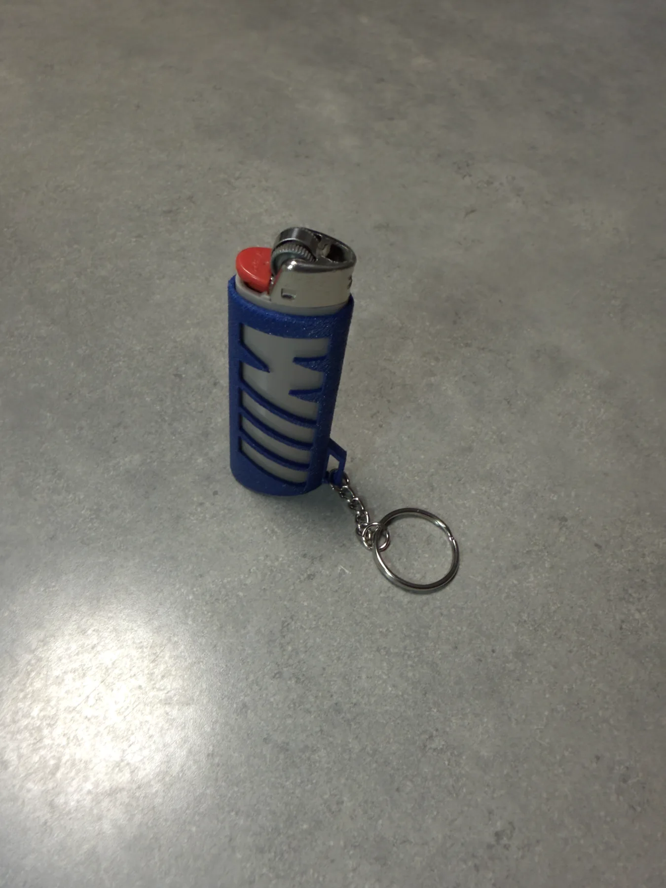 Raw camera reference photo of the BIC lighter case prototype angle 05