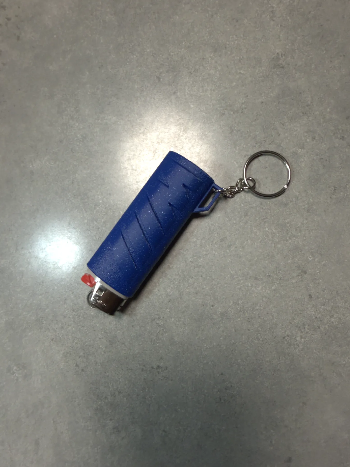 Raw camera reference photo of the BIC lighter case prototype angle 06