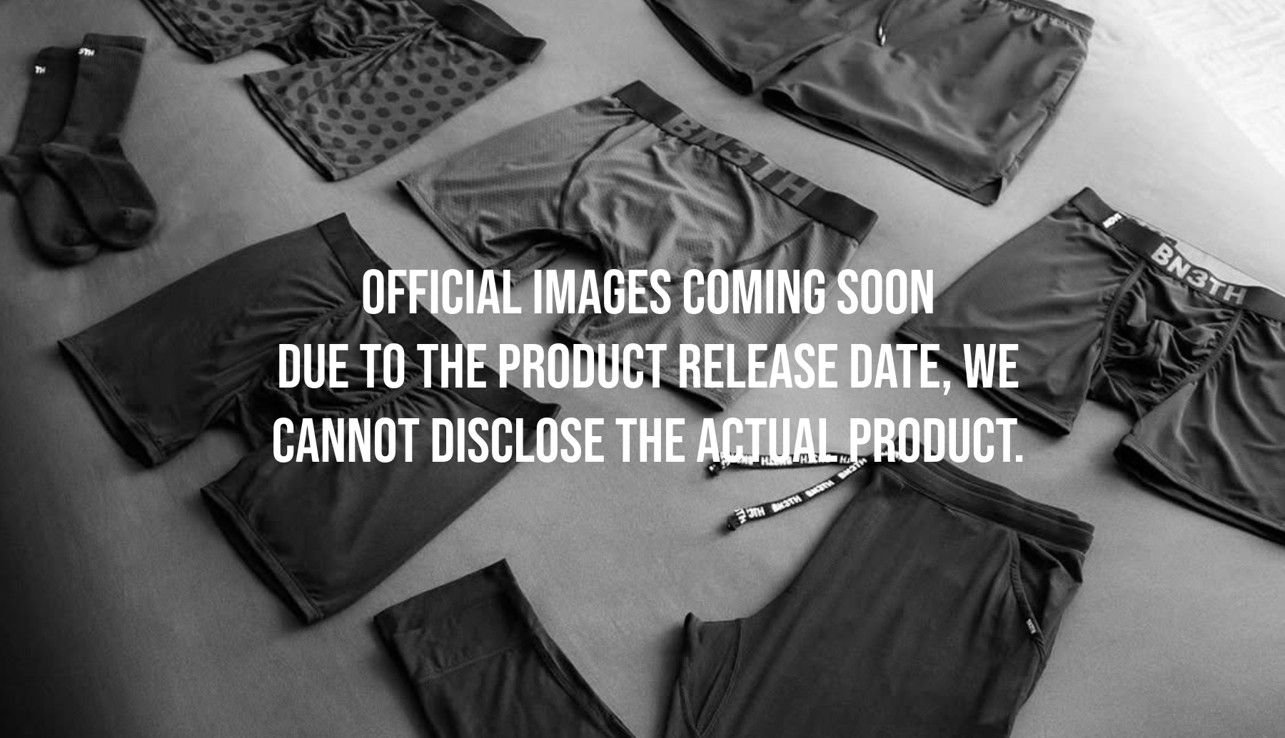 BN3TH apparel collection preview with an official images coming soon notice