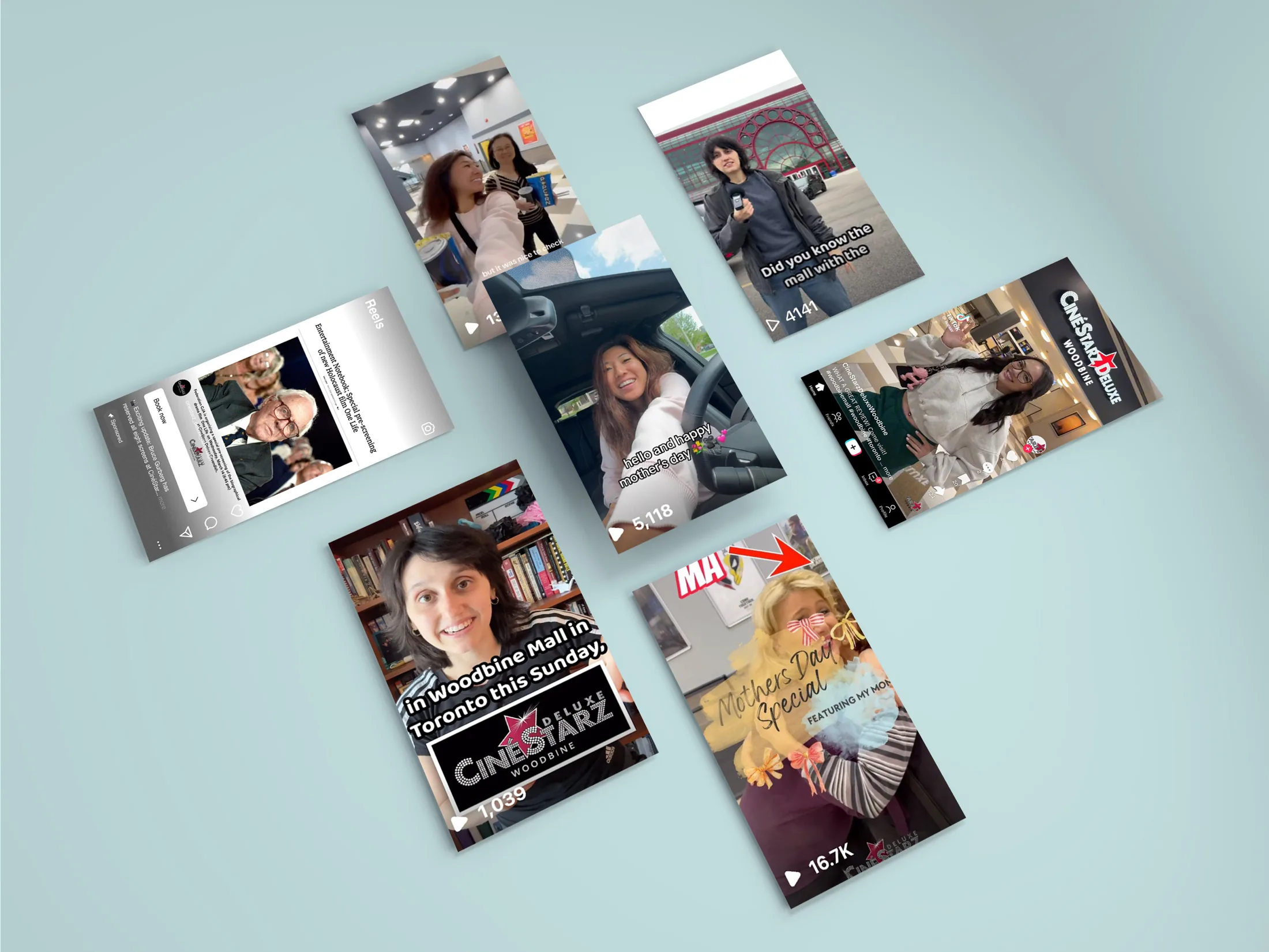 CinéStarz social content and UGC campaign collage