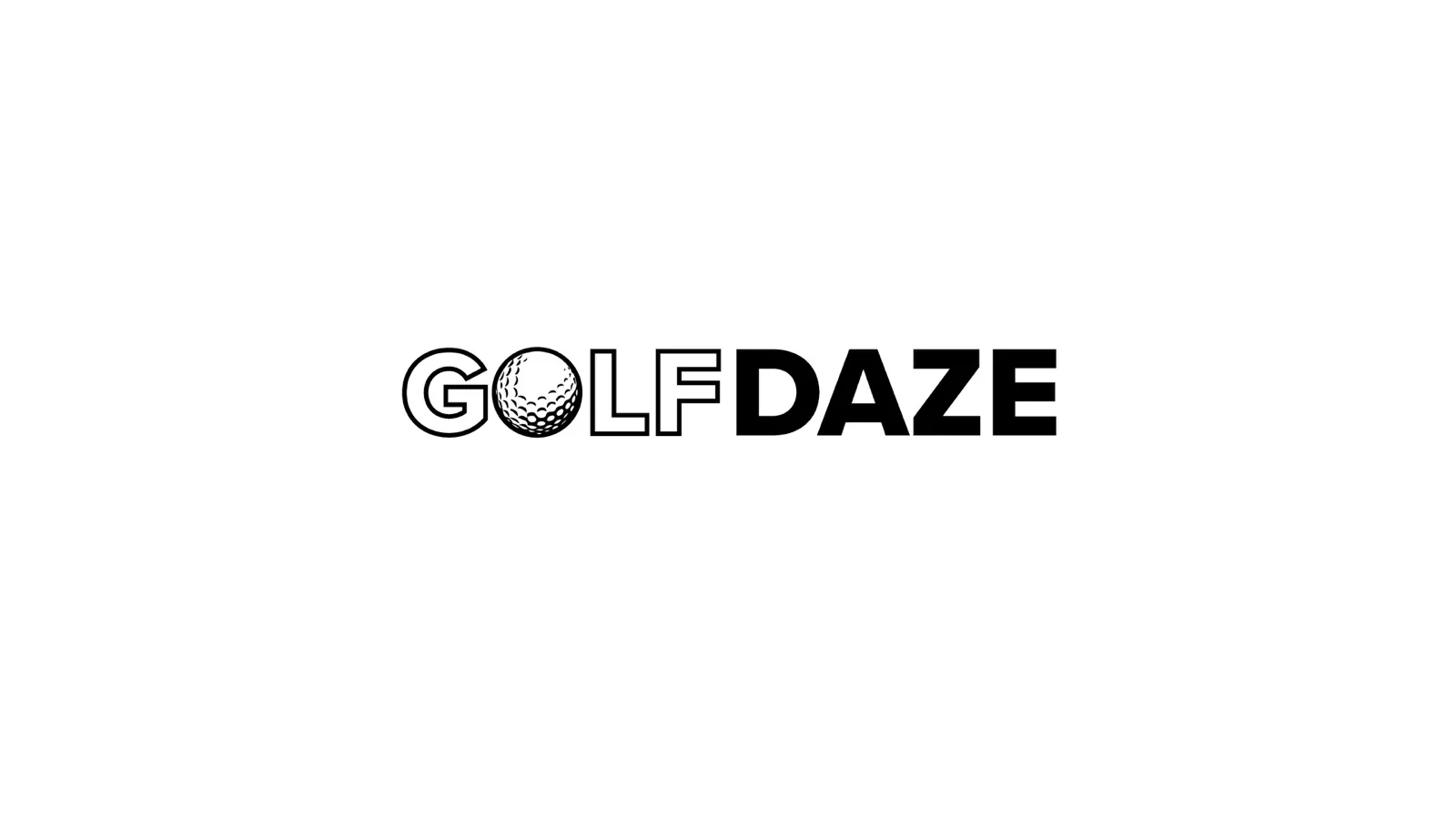 Golf Daze monochrome logo variation.