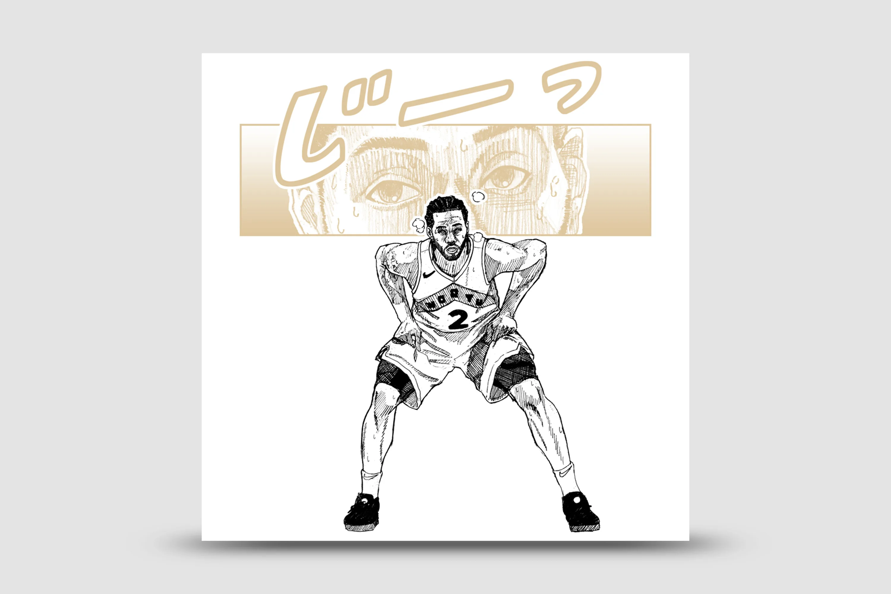 Final Kawhi Leonard illustration and graphic used for the PRSM T-shirt