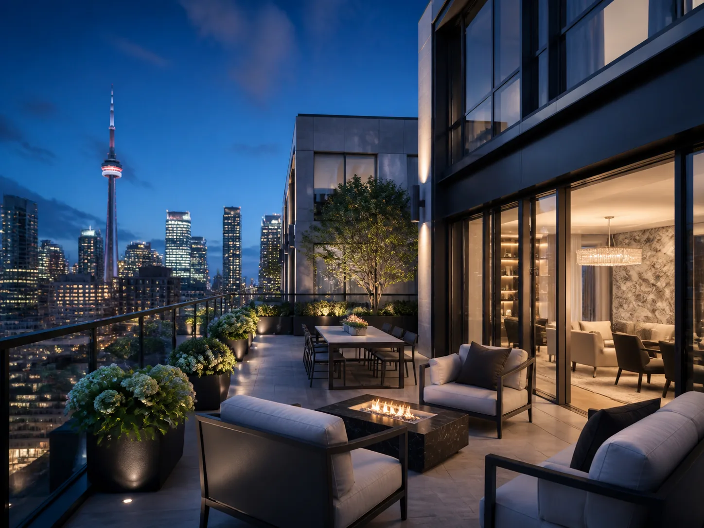 Penthouse 1801 luxury real estate listing preview showing a private Toronto terrace