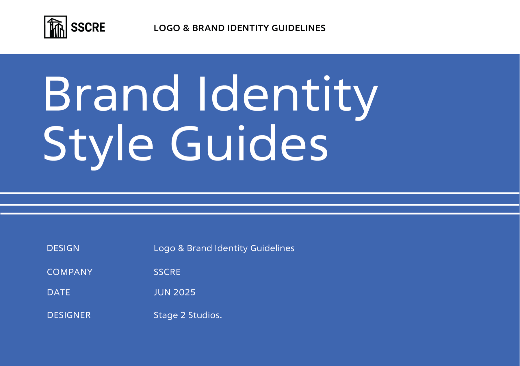 SSCRE brand guideline cover