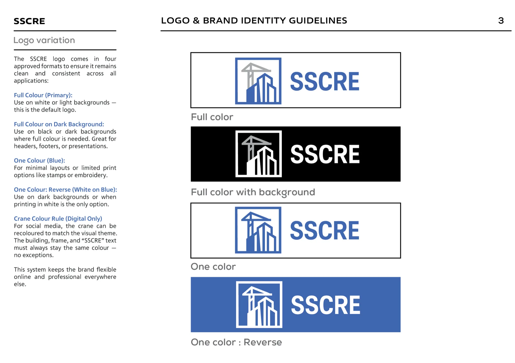SSCRE approved logo variations